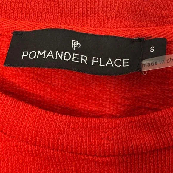 Pomander Place Red Eyelet Peplum T Shirt Women's Size S Short Sleeve Casual Top - Picture 7 of 8